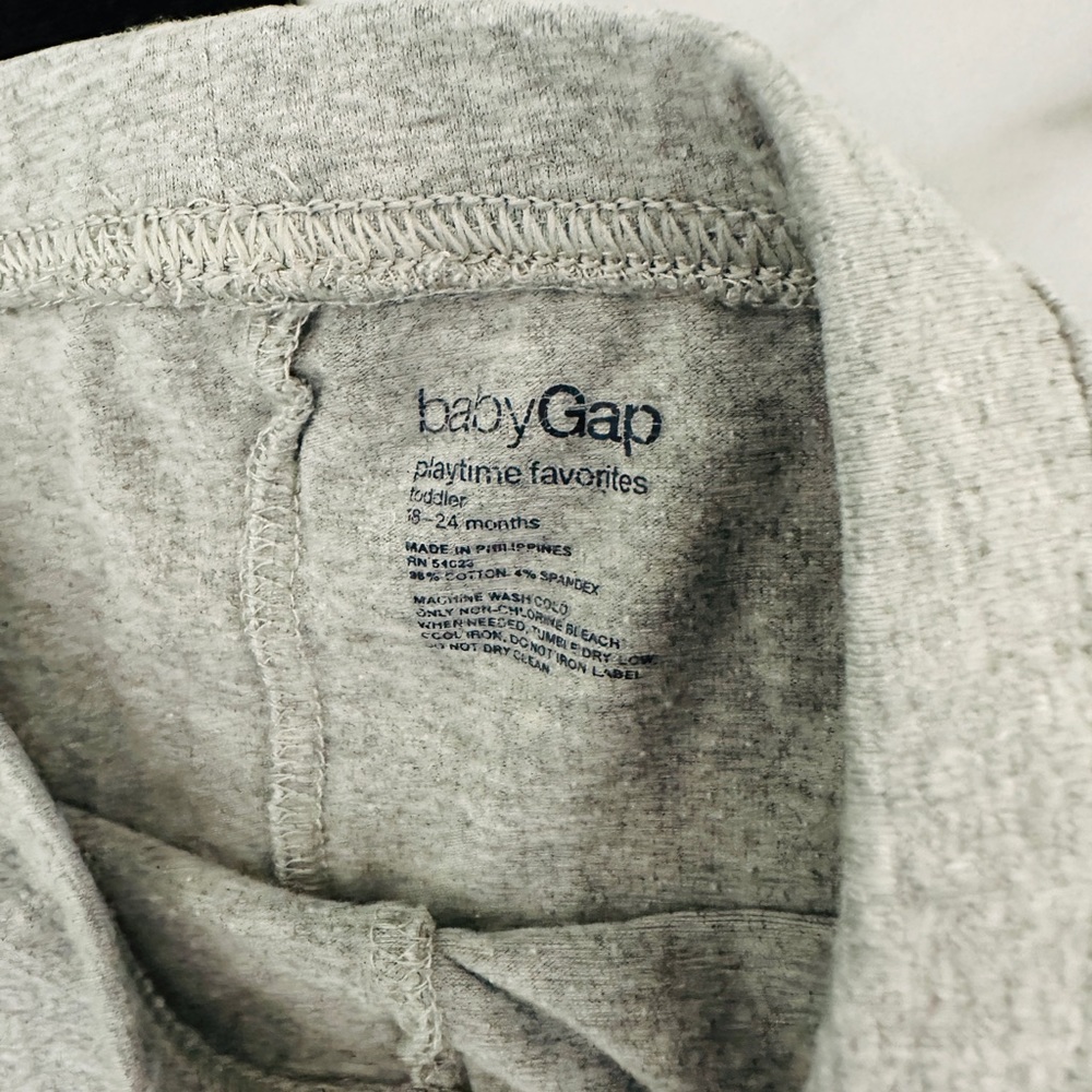 Baby Gap 2 Pair Leggings Black & Grey 18-24 Months - Picture 4 of 5